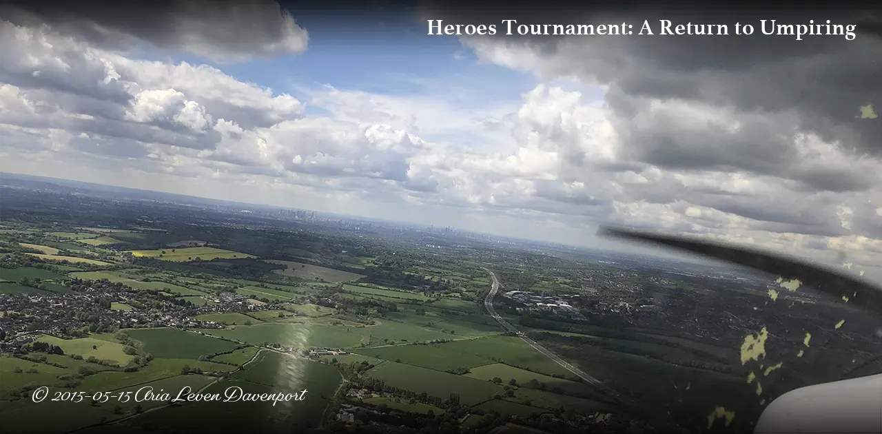 Flying over the England Countryside.